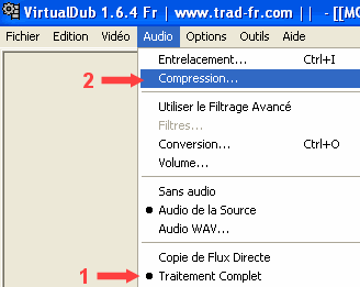 Compression audio VD
