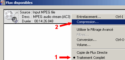 Compression audio VDM